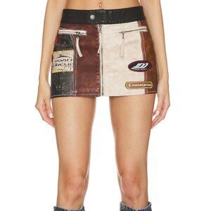 Jaded London Daytona Faux Leather Mini Skirt